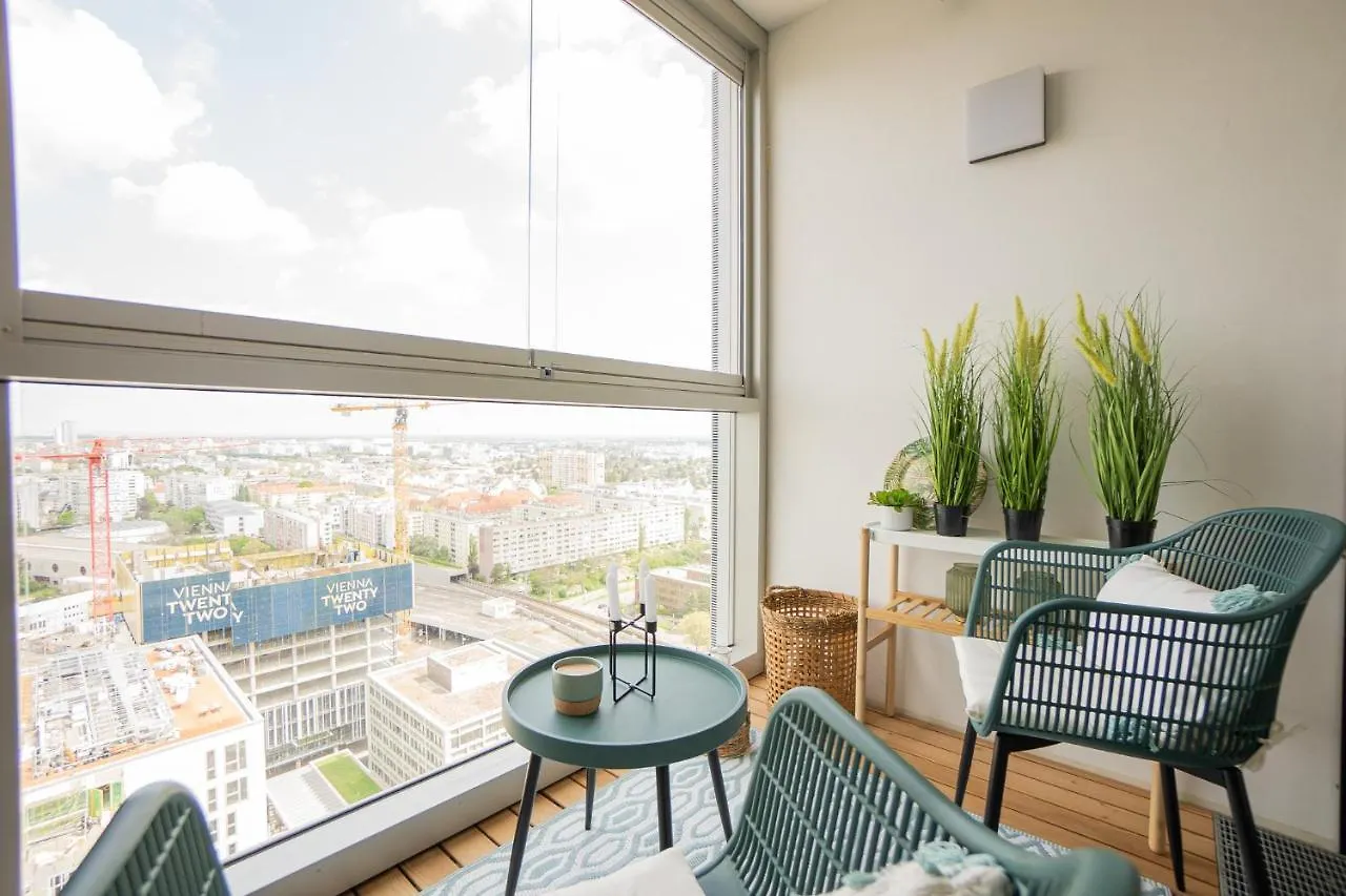 Posh Apartment On 22Nd Floor + Loggia, Pool, Gym, Sauna Vienna 0*,